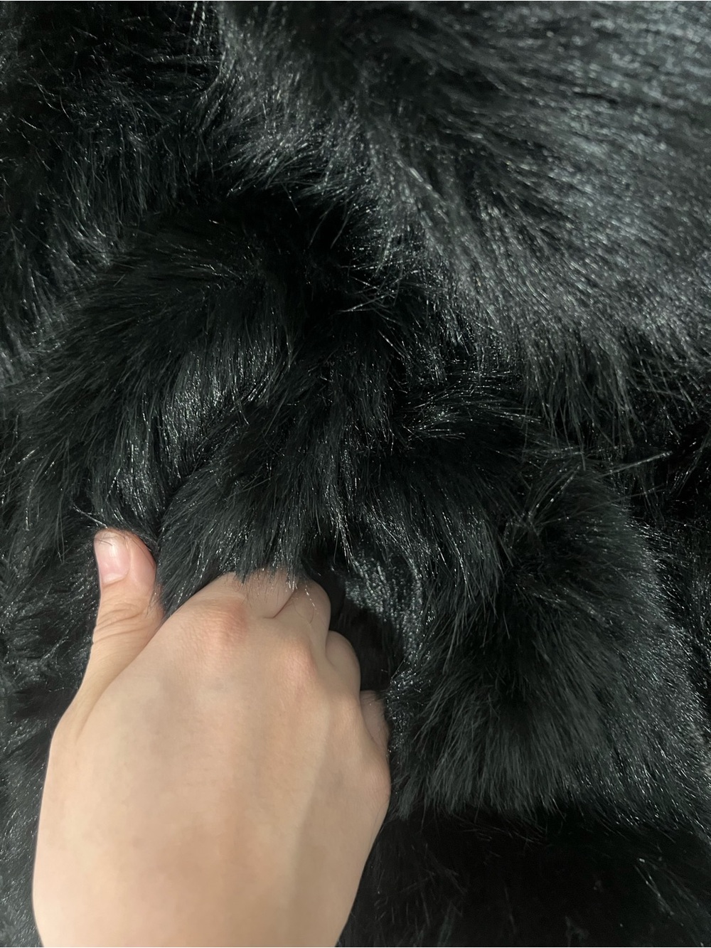 Zara Black Faux Fur Hooded Coat - Picture 7 of 7